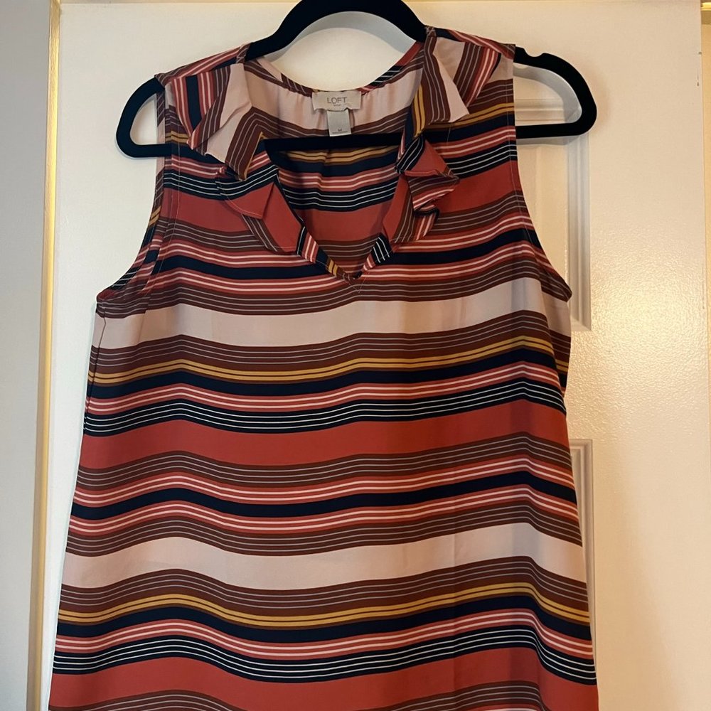 Ann Taylor Loft Sleeveless Striped Top